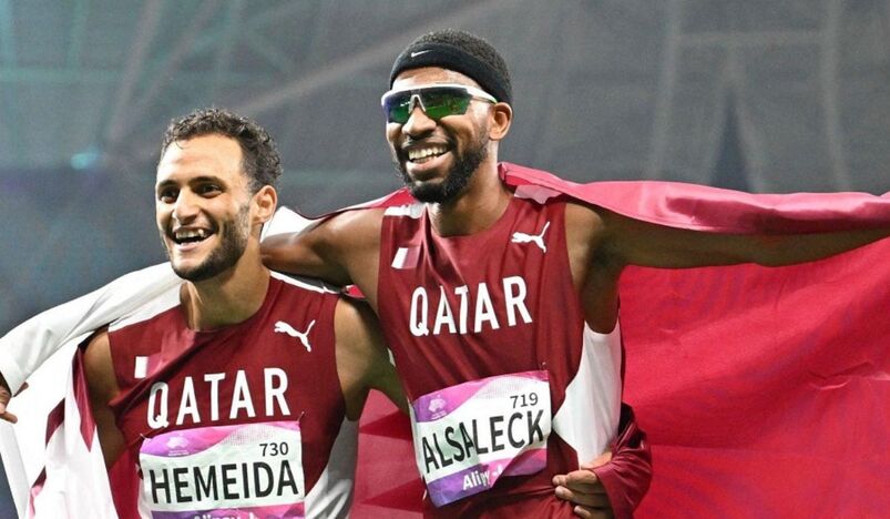 Qatar’s Samba and Hemeida shine to win gold and silver in 400m hurdles